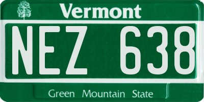 VT license plate NEZ638
