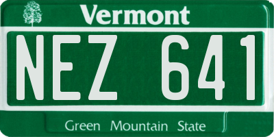 VT license plate NEZ641