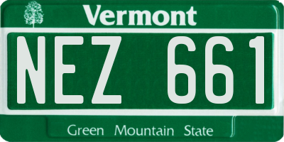 VT license plate NEZ661