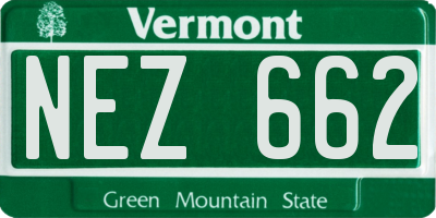 VT license plate NEZ662
