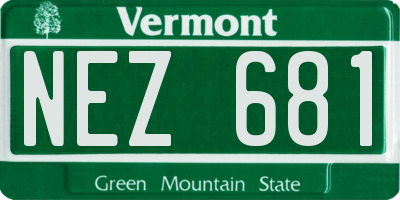VT license plate NEZ681