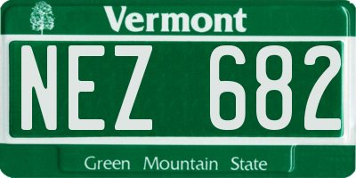VT license plate NEZ682