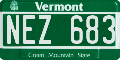 VT license plate NEZ683