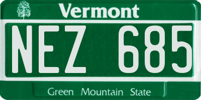 VT license plate NEZ685