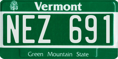 VT license plate NEZ691