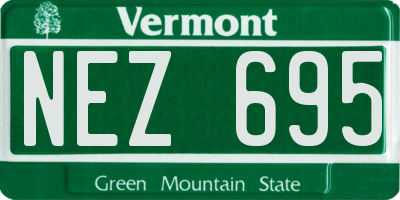 VT license plate NEZ695