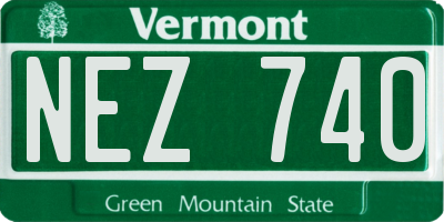 VT license plate NEZ740