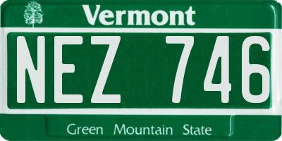 VT license plate NEZ746