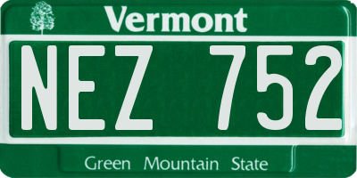 VT license plate NEZ752