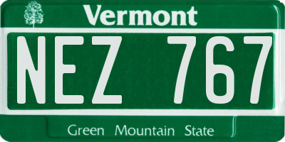VT license plate NEZ767