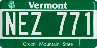 VT license plate NEZ771