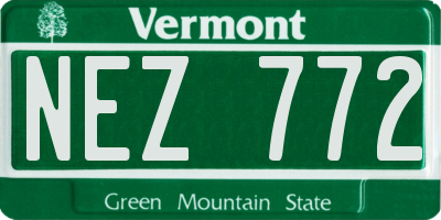 VT license plate NEZ772