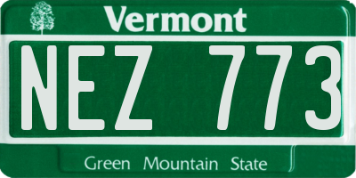 VT license plate NEZ773