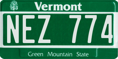 VT license plate NEZ774