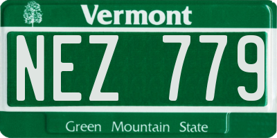 VT license plate NEZ779