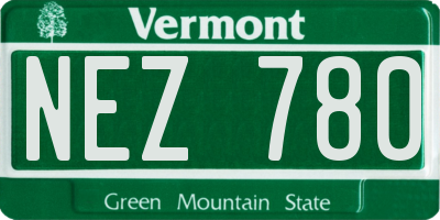 VT license plate NEZ780