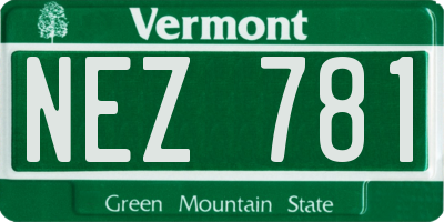 VT license plate NEZ781