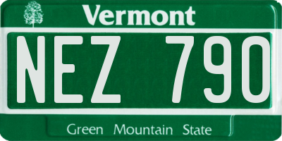VT license plate NEZ790