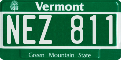 VT license plate NEZ811