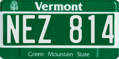 VT license plate NEZ814