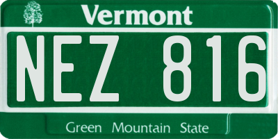 VT license plate NEZ816