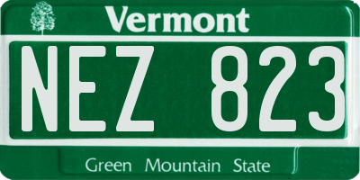 VT license plate NEZ823
