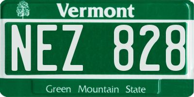 VT license plate NEZ828