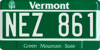 VT license plate NEZ861