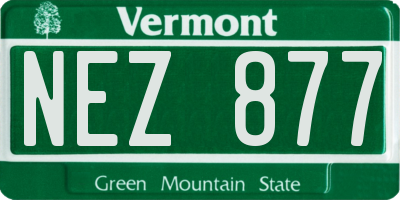 VT license plate NEZ877