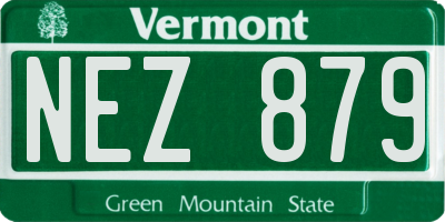 VT license plate NEZ879