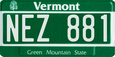 VT license plate NEZ881