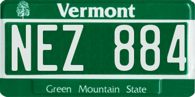 VT license plate NEZ884