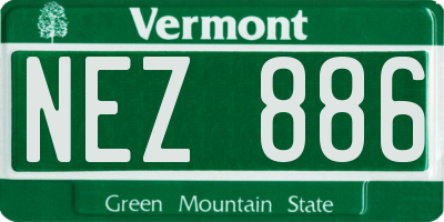 VT license plate NEZ886