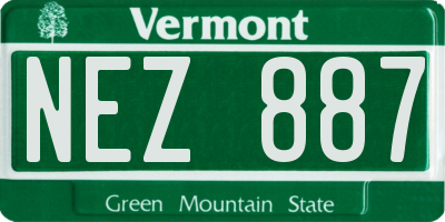 VT license plate NEZ887