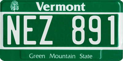 VT license plate NEZ891