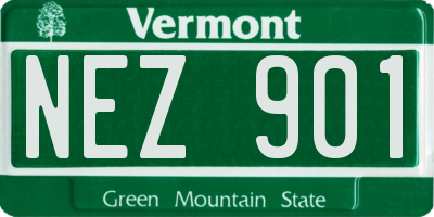 VT license plate NEZ901