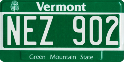 VT license plate NEZ902