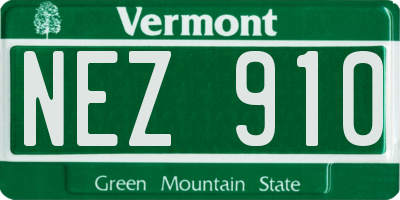 VT license plate NEZ910