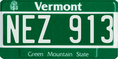 VT license plate NEZ913