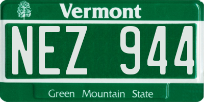 VT license plate NEZ944