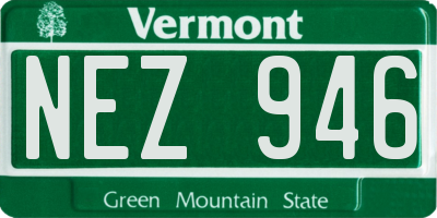 VT license plate NEZ946