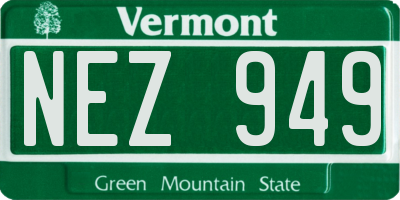 VT license plate NEZ949