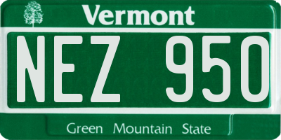 VT license plate NEZ950
