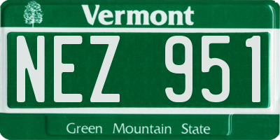 VT license plate NEZ951