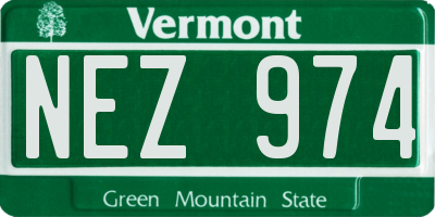 VT license plate NEZ974