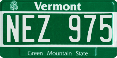 VT license plate NEZ975