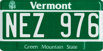 VT license plate NEZ976