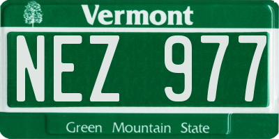 VT license plate NEZ977