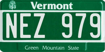 VT license plate NEZ979