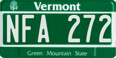 VT license plate NFA272